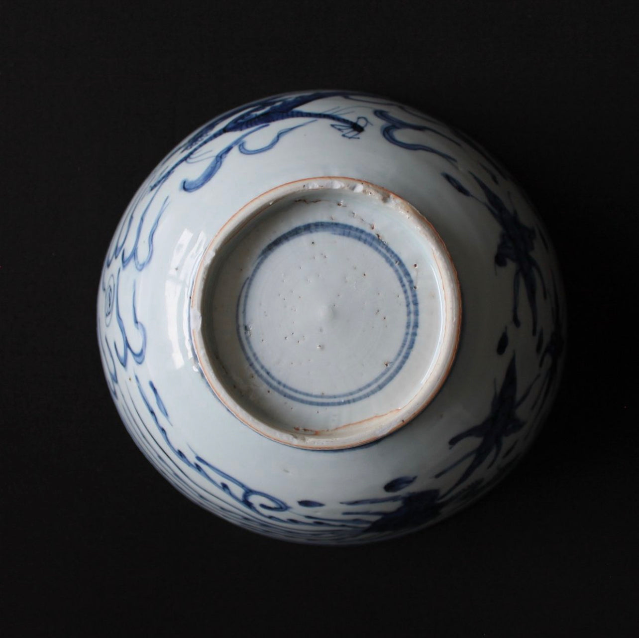 Blue and White Dragon Bowl - Ming, Wanli - Objects of Virtu